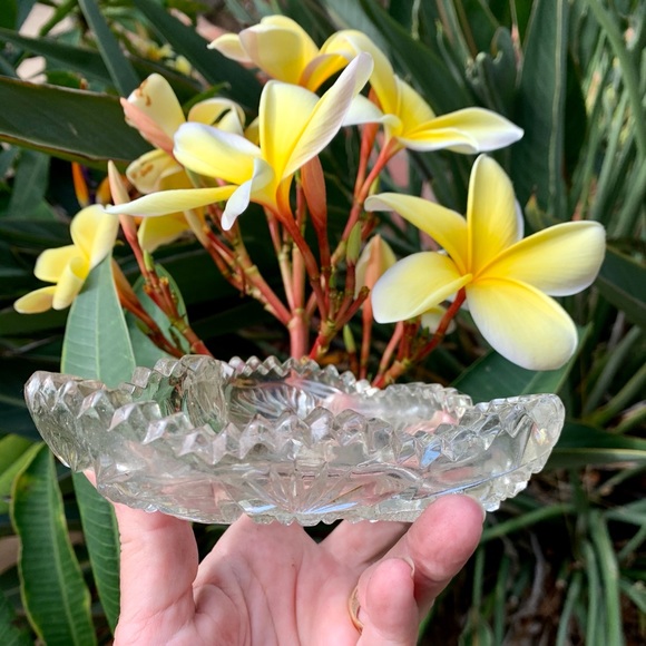 Antique American Brilliant Glass Art Deco Heart Wedding Gift - Picture 3 of 5